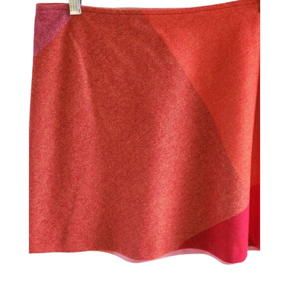 Esprit Wool-Blend Colorblock Mini Skirt NWT 9/10 Pink Orange Red - Picture 5 of 8